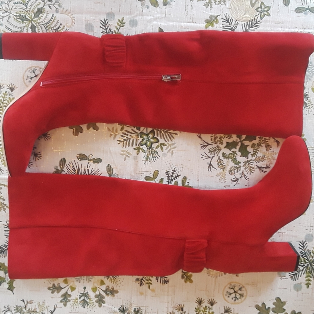 VIA SPIGA Red Suede 'Shayla' boots NEW! 7M/37 Eur